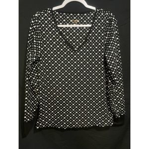 Kate Spade Small Brushed Jersey Knit PJ Pajama Top Love Dot LS Super Soft